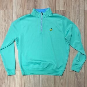 Masters Tech Mint Green Quarter-Zip Pullover Sweater